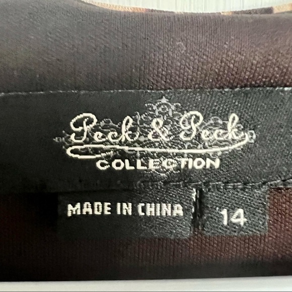 Peck & Peck Collection Animal Print Midi Dress Ruched V Neck Stretchy Comfy 14 - Picture 9 of 11